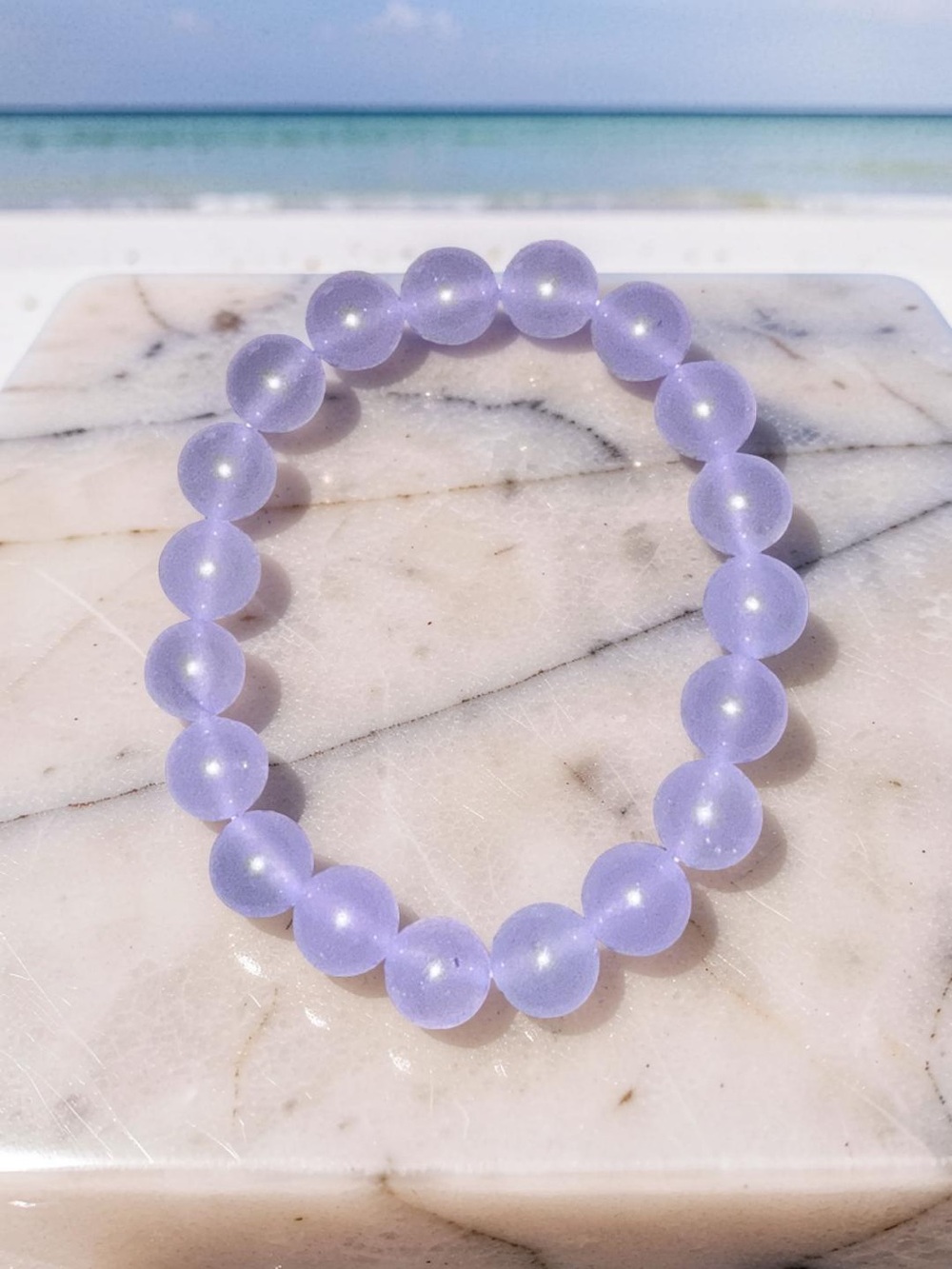 10mm Beautiful Lavender Chalcedony bracelet 💜